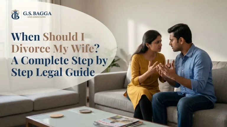 Frustrated Indian husband in his 30s arguing with his wife on a sofa, feature image for legal guide on how to divorce my wife in India