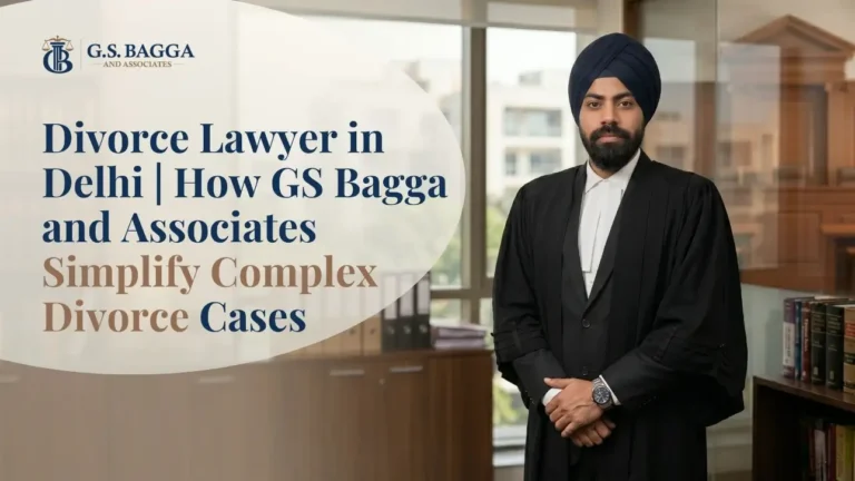 Professional divorce lawyer in Delhi from GS Bagga & Associates standing in a modern law office